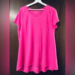 Lilly Pulitzer Etta Scoop Neck Hot Pink Short Sleeve T-Shirt XL